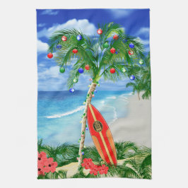 Strand-Weihnachten Geschirrtuch