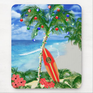 Strand-Weihnachten Mousepad