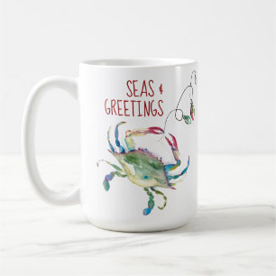 Strand-Weihnachts-Krebs-Kaffeetassen Kaffeetasse