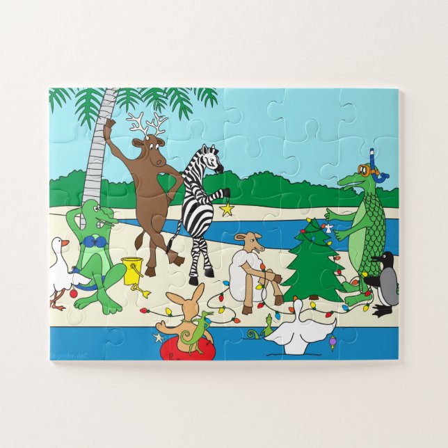 Strand-Weihnachts-Puzzle (Horizontal)