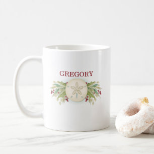 Strand-Weihnachtsküstensand-Dollar-Tasse Kaffeetasse