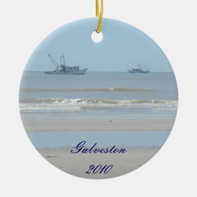 Strand-Weihnachtsverzierung Keramik Ornament (Vorne)