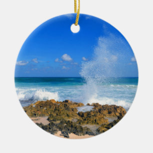 Strand-Wellen-Spritzen-Wasser-Tülle Cozumel Mexik Keramikornament
