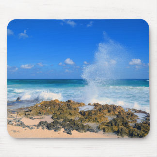 Strand-Wellen-Spritzen-Wasser-Tülle Cozumel Mexiko Mousepad