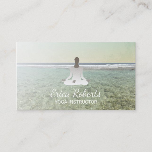 Strand-Yoga-u. Meditations-Lehrer Visitenkarte (Vorderseite)