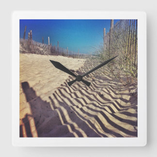 Strand-Zeit Quadratische Wanduhr