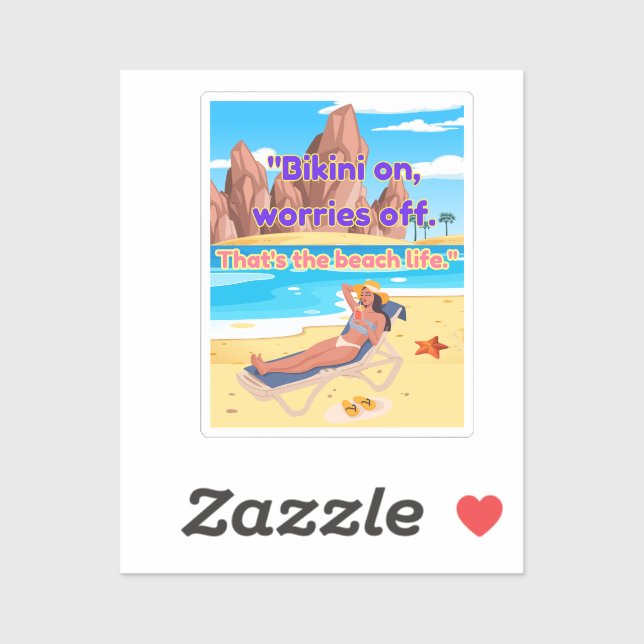 Strandangebot Aufkleber (Blatt)