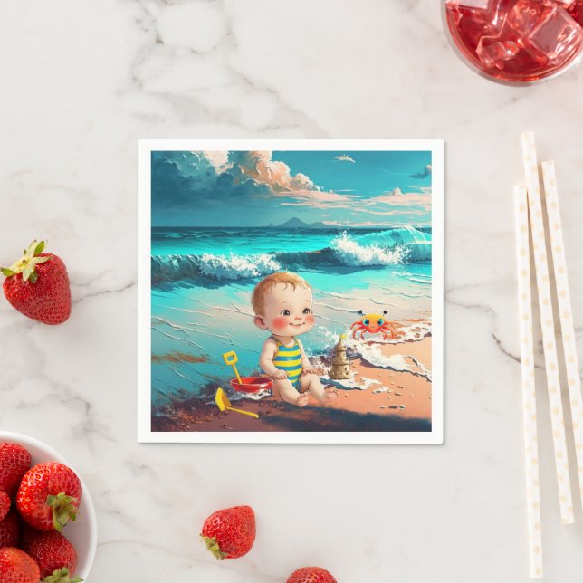 Strandbaby Serviette (Beispiel)