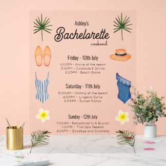 Strandbad Bachelorette Acrylschild