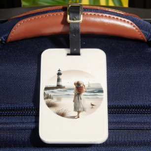 Strandbad Leuchtturm Spaziergang Gepäckanhänger
