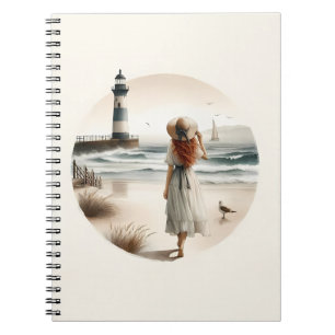 Strandbad Leuchtturm Spaziergang Notizblock