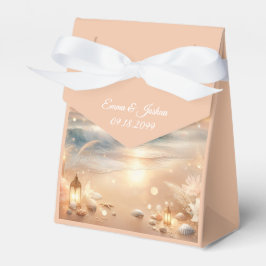 Strandbad Sparkle und Sonnenuntergang Hochzeit Geschenkschachtel