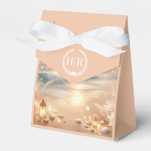 Strandbad Sparkle und Sonnenuntergang Hochzeit Geschenkschachtel