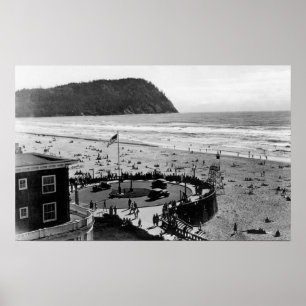 Strandbadefotos und Promenadenfotos Poster
