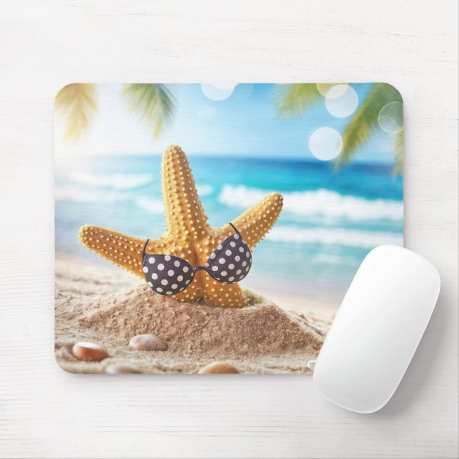 Strandbaden am Strand Mousepad (Mit Mouse)