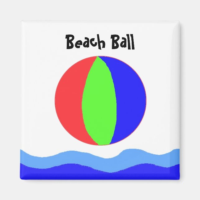 Strandball-Spaß Magnet (Vorne)