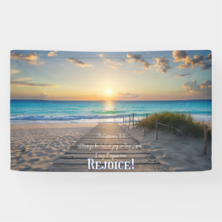 Strandbanner mit Philipper 4,4 FREUE DICH! Banner