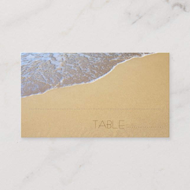 Strandbegleiter, Tischnummer Cards Platzkarte (Vorderseite)