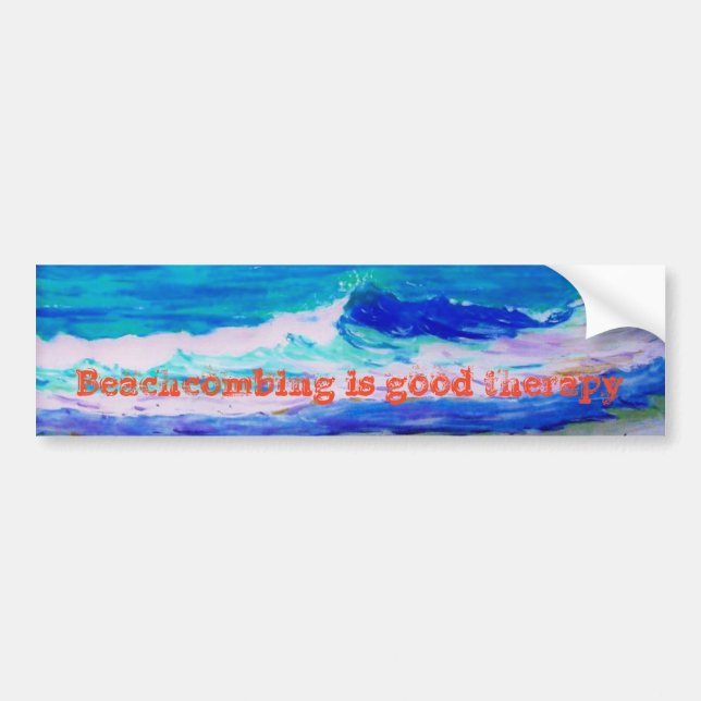 Strandbekämmen ist eine gute Therapie Autoaufkleber (Vorne)
