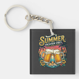 Strandbiere und Sonnenuntergänge - Sommerurlaubspa Schlüsselanhänger