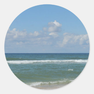 Strandbild Runder Aufkleber