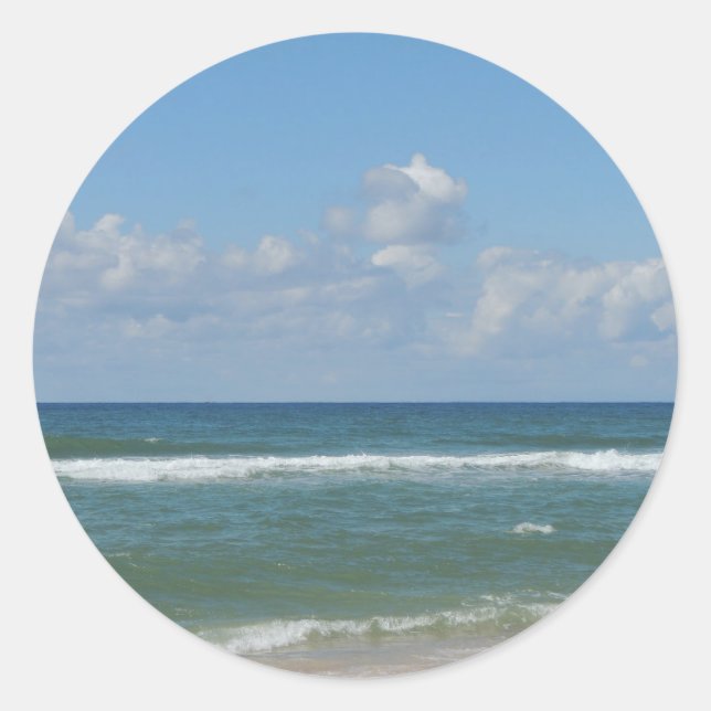Strandbild Runder Aufkleber (Vorderseite)