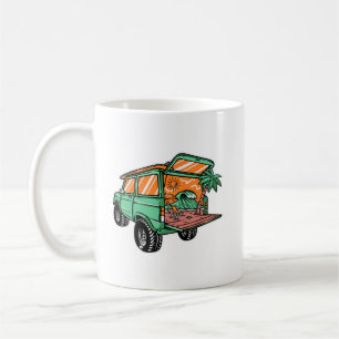 Strandblick in der Auto-Illustration Sommerspass Kaffeetasse