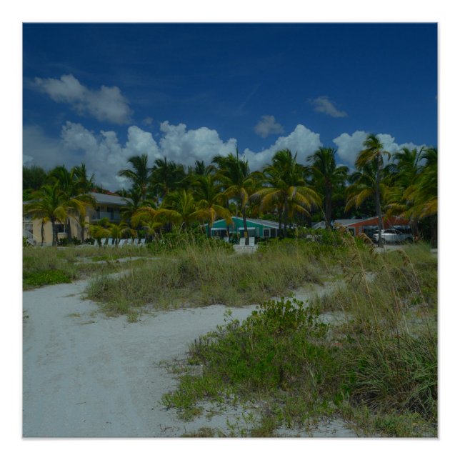 Strandbliss Tropical Paradise Landschaftsfotos Poster (Vorderseite)