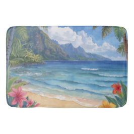 Strandblumen Hawaii Badematte