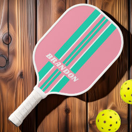 Strandbrise Nostalgische Kundgebung Streifen mit N Pickleball Schläger