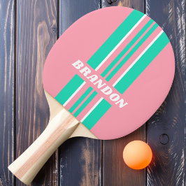 Strandbrise Nostalgische Kundgebung Streifen mit N Tischtennis Schläger