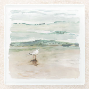 Strandbucht Glasuntersetzer