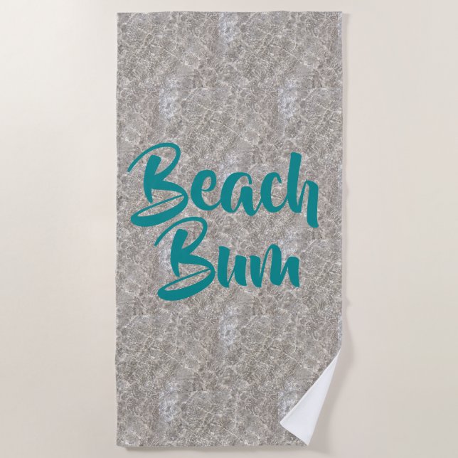 Strandbum Meerwasser Strand Sandstrand Handtuch (Vorderseite)