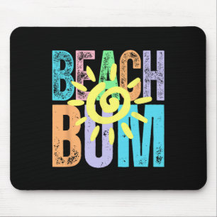 Strandbummler Distressed Sommerurlaub Strandleben  Mousepad
