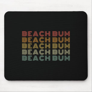 Strandbummler Lustiger Strandurlaub Sommer Retro V Mousepad