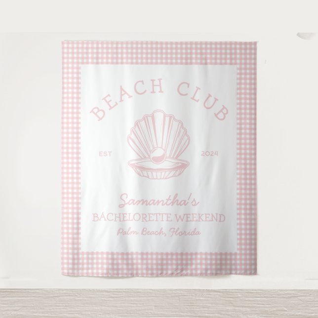 Strandclub Coastal Bachelorette Wandteppich (Vorderseite)