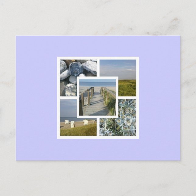 Strandcollage Postkarte (Vorderseite)
