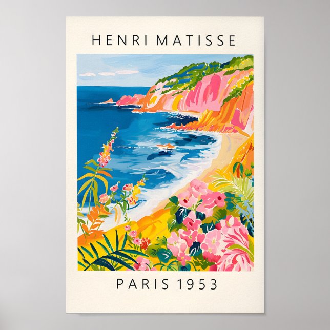 Stranddekoration, Ocean Print in Henri Matisse Pos Poster (Vorne)