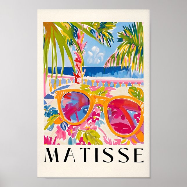Stranddekoration, Sonnenbrillen Poster, Summer Vib Poster (Vorne)