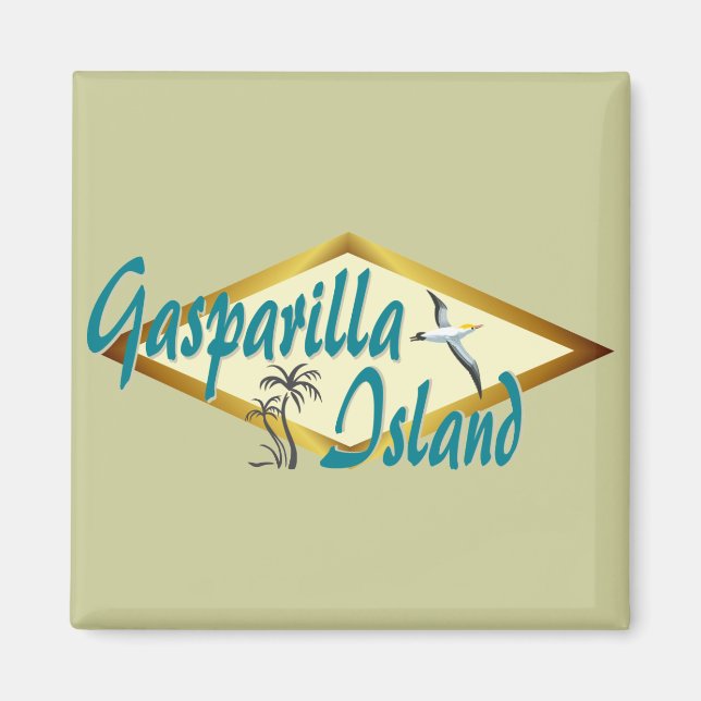 Stranddesign auf Gasparilla Island Florida Magnet (Vorne)