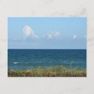 Stranddune mit blauem Wasser und Himmel, Florida Postkarte