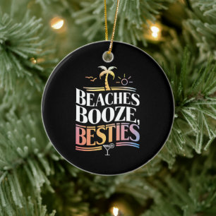 Strände Alkohol & beste Freundinnen Kokosnusbaum S Keramik Ornament