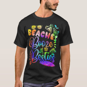 Strände Booze & Besties Girls Tour Gefärbte Krawat T-Shirt