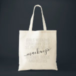 Strände Booze Besties Girls Tour Individuelle Name Tragetasche<br><div class="desc">Personalisierter Girls Weekend Trip Custom Tote Bag mit bearbeitbarem Text und Text für Datum,  Ziel oder Ort,  Name und lustiges Zitat wie "Strände,  Booze,  und Bestien" macht einen Spaß und nützlichen Sake für Ihre Reise-Team oder Brautmädchen.</div>