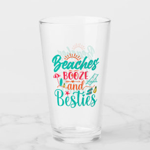 Strände, Booze und Besties Glas