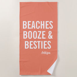 Strände Bucht & Besties Orange Badtuch Strandtuch