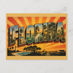 Strände mit Leuchttürmen in Florida Everglades Vin Postkarte