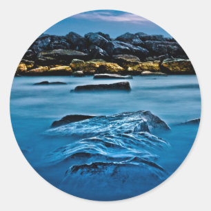 Strände Park Frühstück 4 Runder Aufkleber