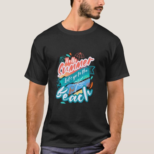 Strände Retro Beach Urlaub Sommerangebot 1 T-Shirt (Vorderseite)