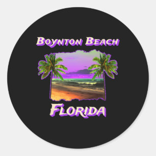 Strände von Boynton Beach Florida Runder Aufkleber